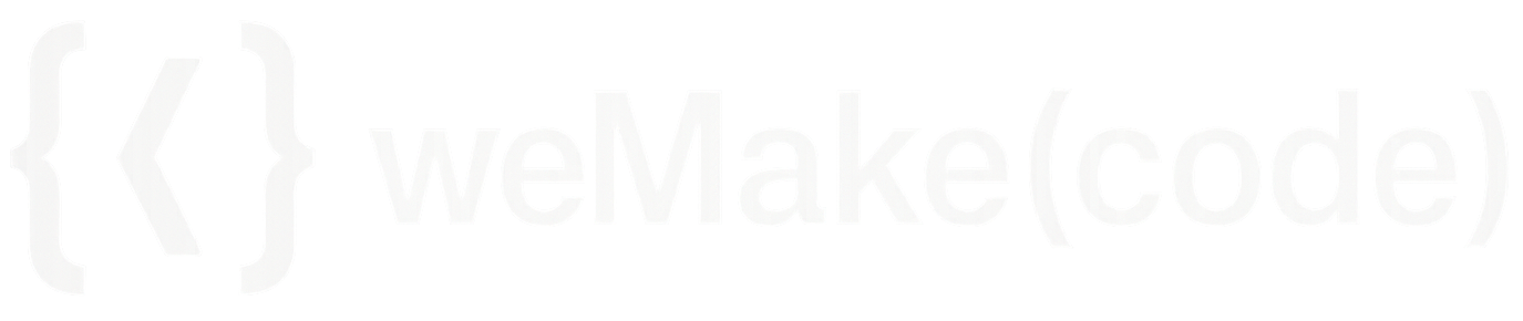weMakeCode LOGO BIANCO